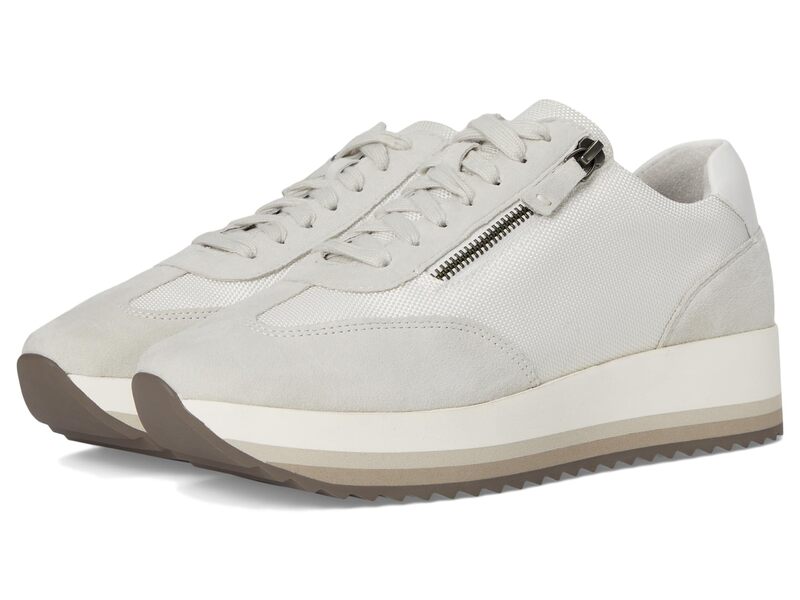 ジョンストンアンドマーフィー レディース シューズ スニーカー Johnston \u0026 Murphy Gracie Side-Zip White Nylon Suede 白いこと