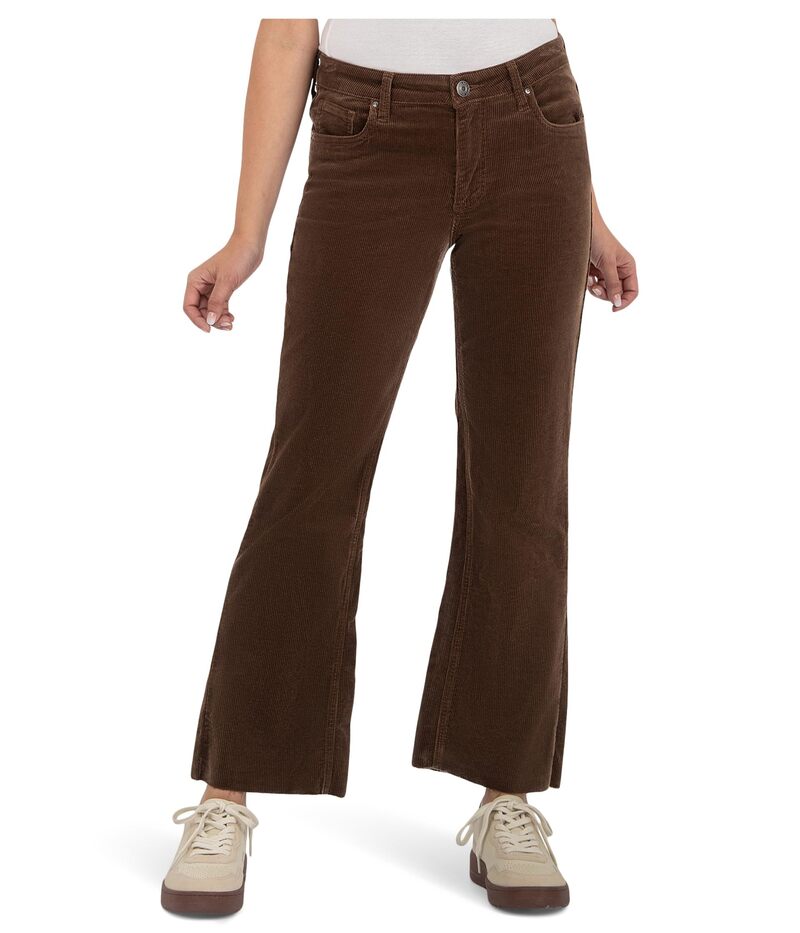 カットフロムザクロス レディース ボトムス ジーンズズボン下 アンクル KUT from the Kloth Kelsey Mid Rise Ankle Flare-Inset Leg Brown 赤銅色