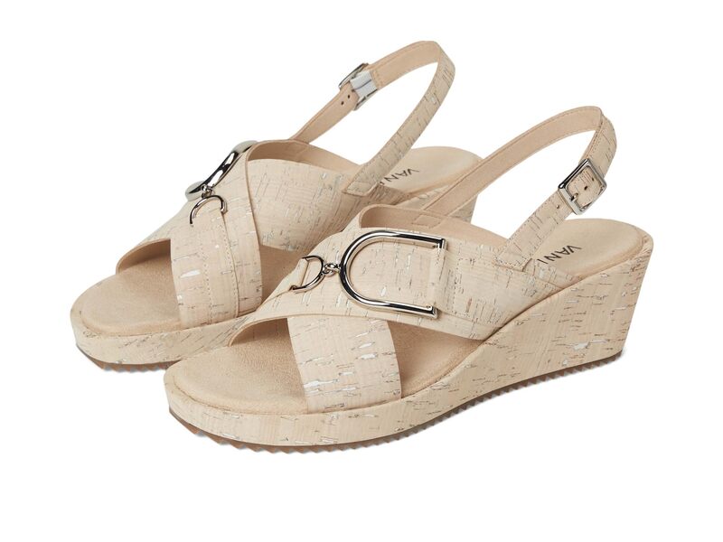 ベネリ レディース シューズ ヒール Vaneli Cadesh White Cork ホワイト|ReVida 店