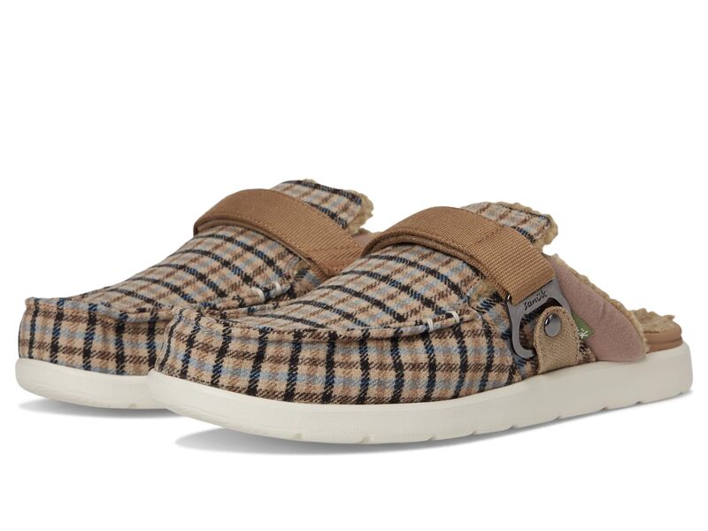 サヌーク メンズ シューズ スリッポン・ローファー Sanuk Happy Hour Lite Chill Brown/Multi ブラウン｜ReVida 店
