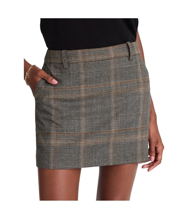 メイドウェル レディース ボトムスカート ミニ Madewell Trouser Mini Skirt - Plain Weave Plaid Brown Gray Plaid グレー｜ReVida 店 11,294円