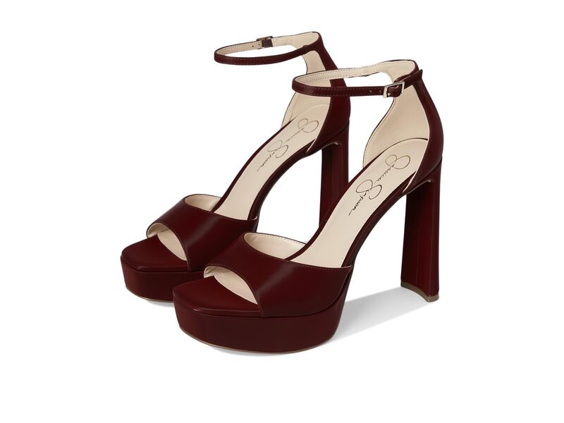 ジェシカシンプソン レディース シューズ ヒール プラットフォーム サンダル アンクル Jessica Simpson Telxiankle Straplatform Sandals Dark Cherry