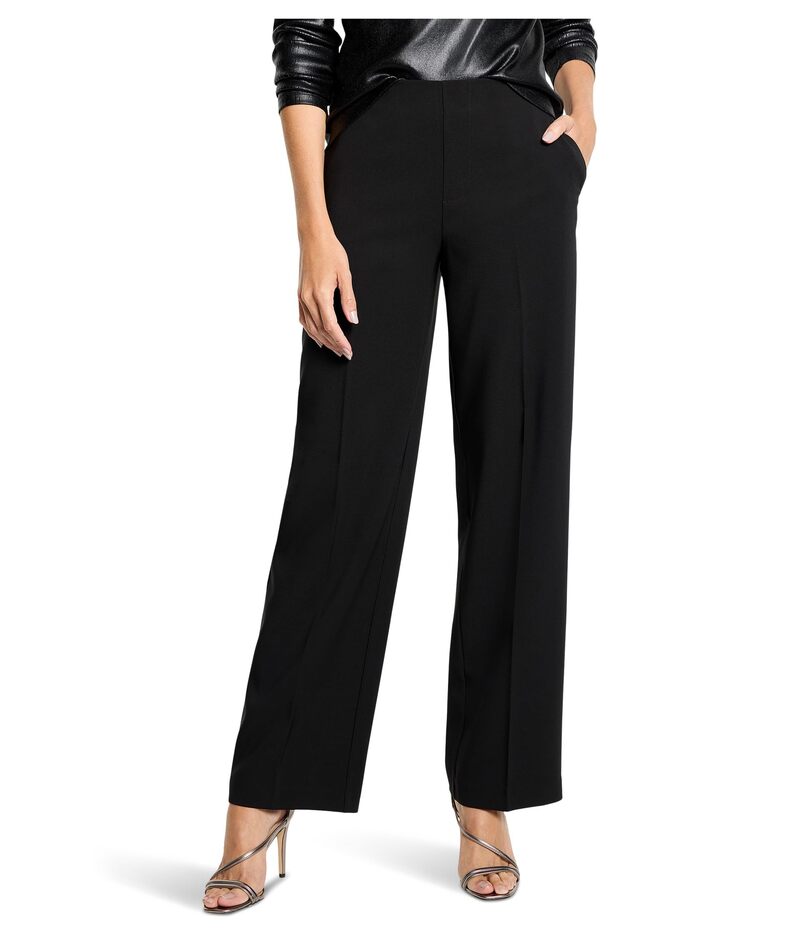 ニックプラスゾーイ レディース ボトムス カジュアルパンツ NIC+ZOE 31" Stretch Suiting Lenox Wide-leg Pants Black Onyx ブラック|ReVida 店