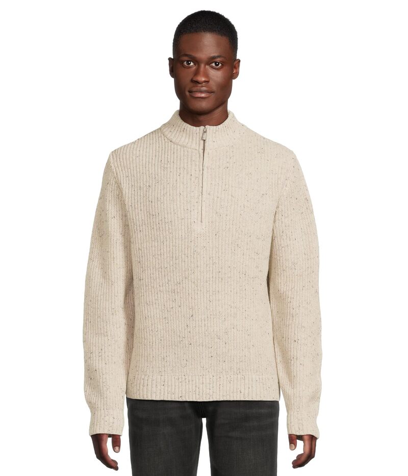 リヴァプール ロサンゼルス メンズ アウター ニット・セーター Liverpoolos Angeles Donegal Rib 1/4 Zip Sweater Cream クリーム