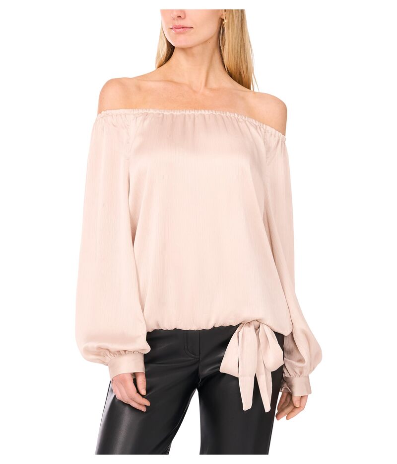ヴィンスカムート レディース トップス シャツ ブラウス Vince Camutoff Shoulder Long Sleeve Blouse W Tie French Oak 12,145円