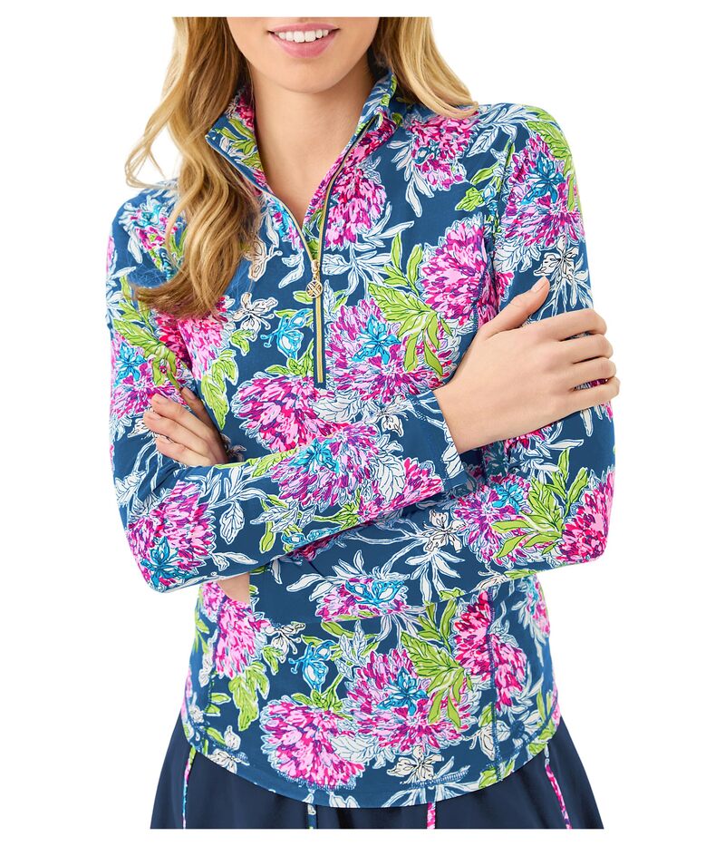 リリーピュリッツァー レディース アウター コート ハーフジップ Lilly Pulitzer Justine Half Zip Upf 50+ Multi Dahlia Licious マルチカラー|ReVida 店
