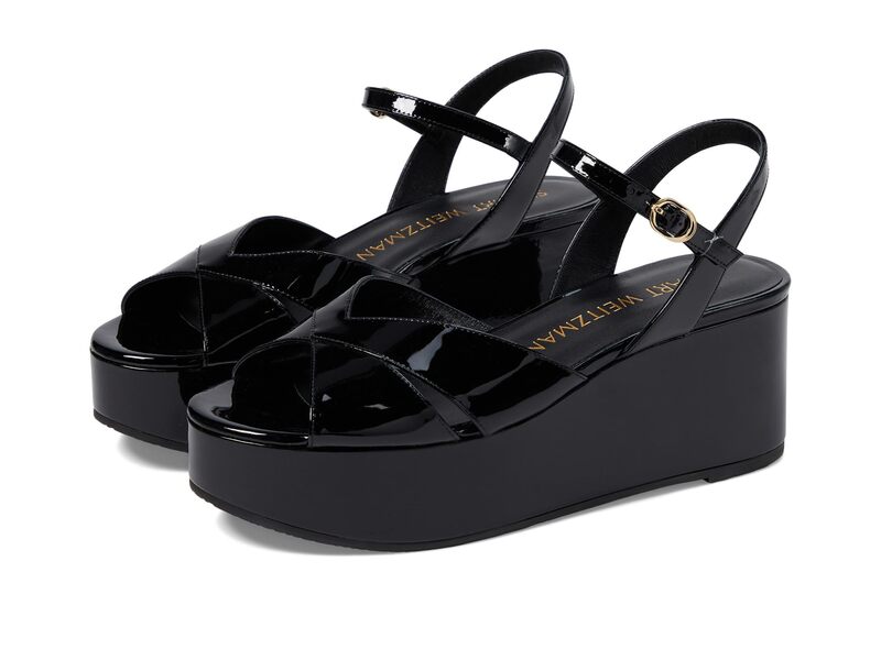 スチュアート ワイツマン レディース シューズ 踵 midi Stuart Weitzman Carmen Midi Wedge Black 黒いこと