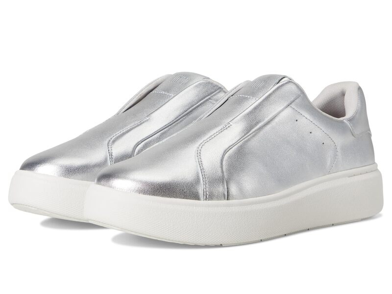フィットフロップ レディース シューズ スニーカー レース レザー FitFlop Rtg Leather Lacelessneakersilver シルバー