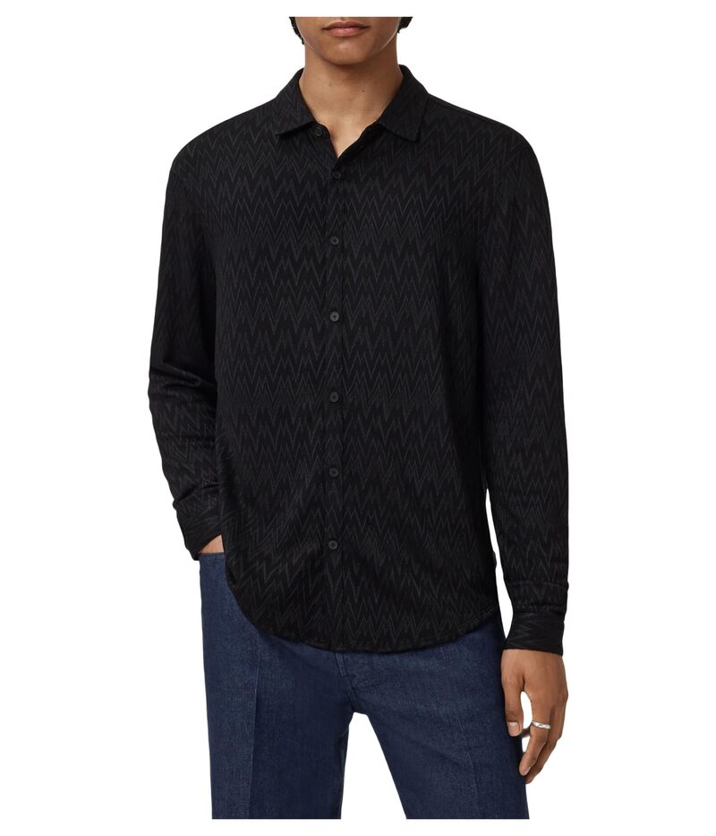 ジョンバルベイトス メンズ トップス プルオーバー John Varvatos Redmond Shirt K7039W25 Black 黒いこと