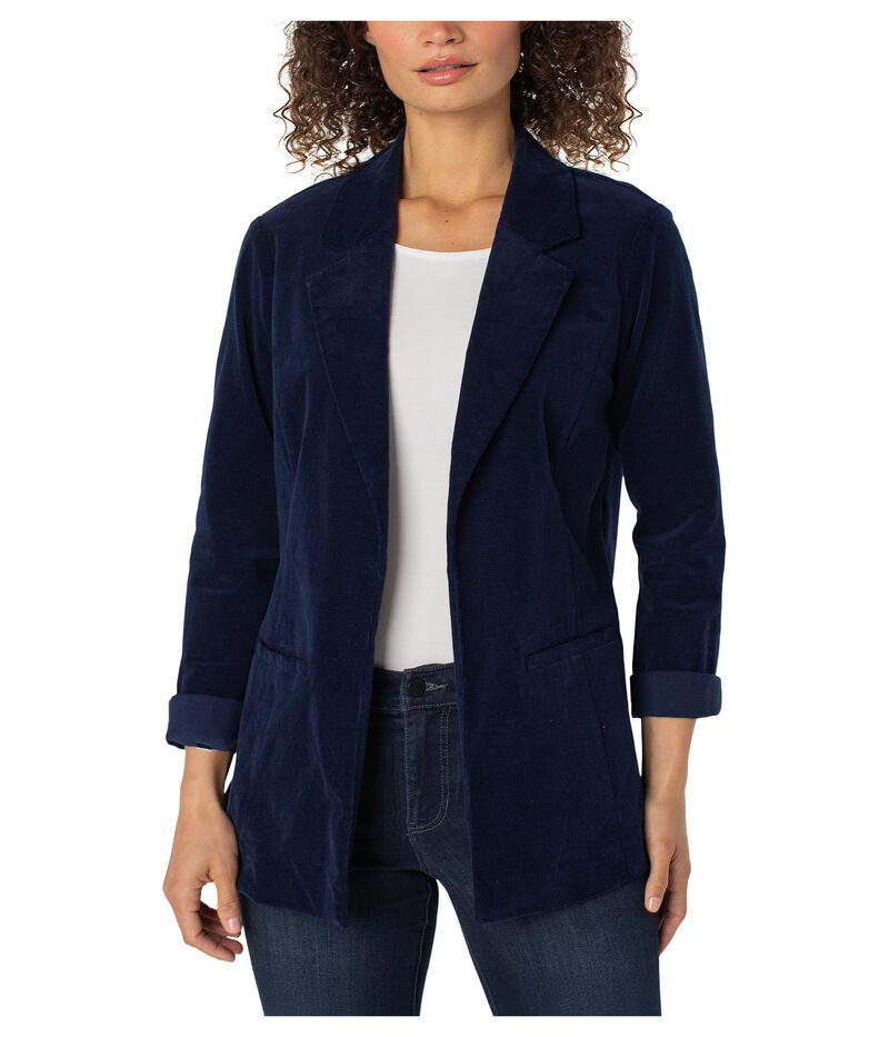 リヴァプール 天使の都市 レディース アウター 厚地の外套 コール天 スポーツジャケット Liverpoolos Angeles Corduroy Boyfriend Blazer Arctic Night