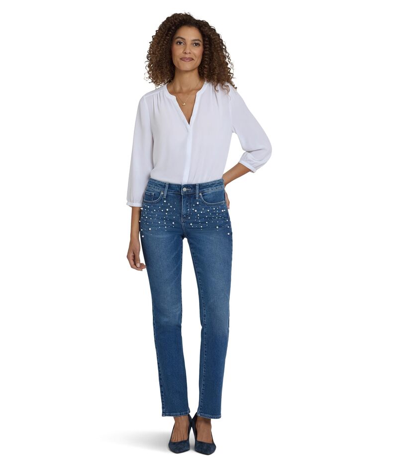 エヌワイディージェイ レディース ボトムス ジーンズズボン下 プチ デニム NYDJ Petite Marilyn Straight Jeans インチ Lake Notre-Dame Lake Notre-Dame