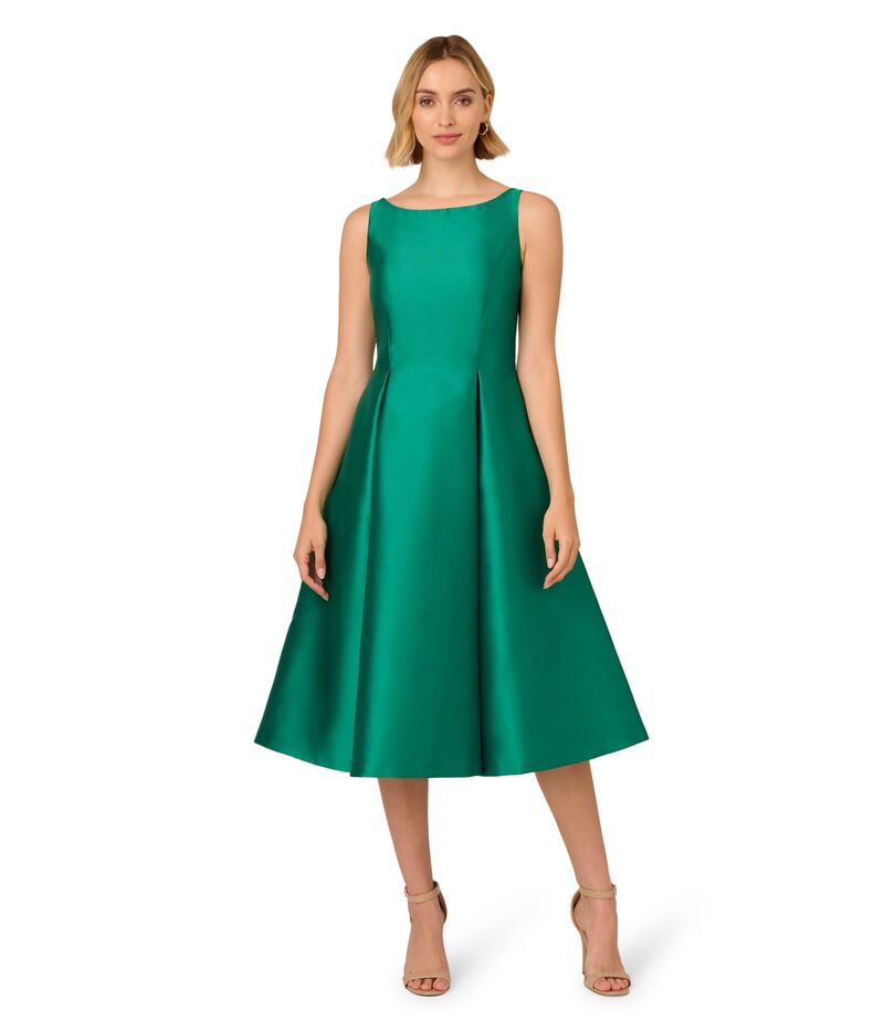 アドリアナ パペル レディース トップス 衣装 ノースリーブ Adrianna Papell Sleeveless Tea Length Dress Vivid Emerald エメラルド