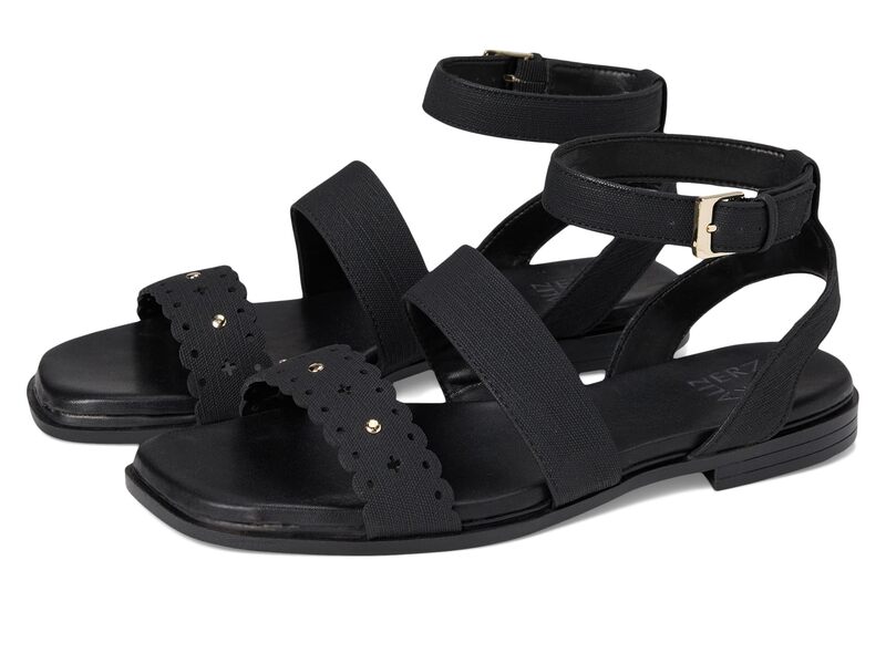 ナチュライザー レディース シューズ サンダル Naturalizer Gana Black Faux Leather ブラック