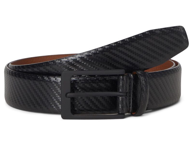 ジョンストンアンドマーフィー メンズ アクセサリー ベルト Johnston & Murphy Diagonal Embossed Belt Black ブラック