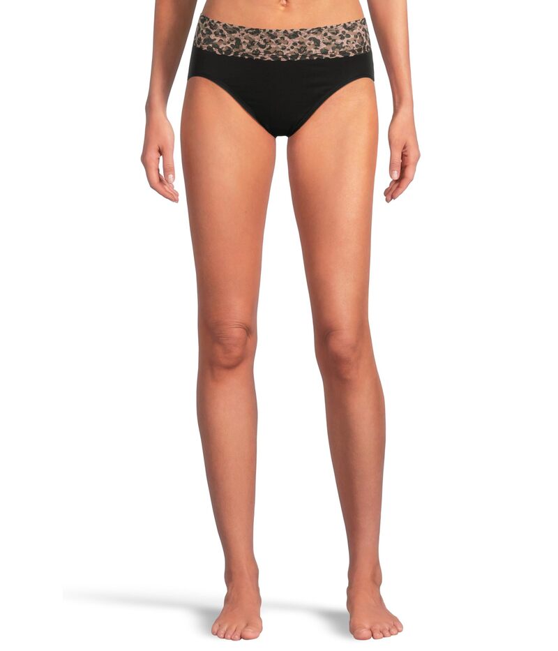 ハンキーパンキー レディース アンダーウェア パンツ プリント コットン Hanky Panky SUPIMAR Cotton Printed French Brief Black/Walk On The Wild Side ブラック
