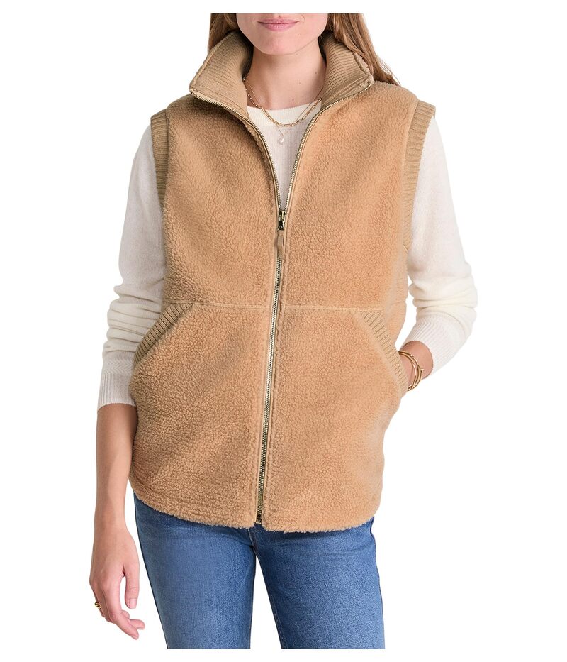 ヴァインヤードヴァインズ レディース アウター コート ベスト フリース Vineyard Vines Heritage Fleece Vest Cappuccino