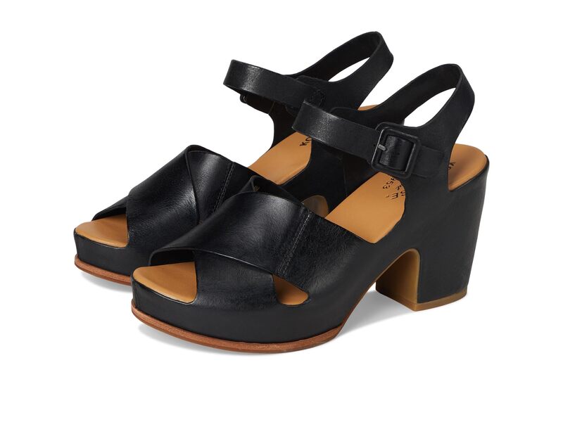 コークイーズ レディース シューズ 踵 Kork-Ease San Isabel Black 黒いこと