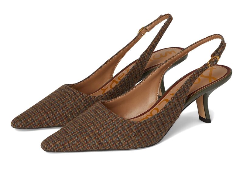 サムエデルマン レディース シューズ ヒール Sam Edelman Bianka Sling Brown Plaid Multi ブラウン｜ReVida 店