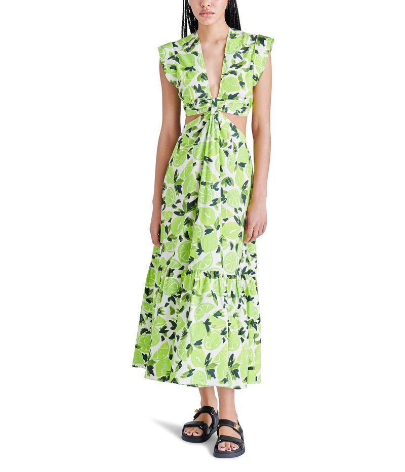 スティーブ マデン レディース トップス ワンピース ミディ Steve Madden Amanda Midi Dress Neon Green ネオン\\1