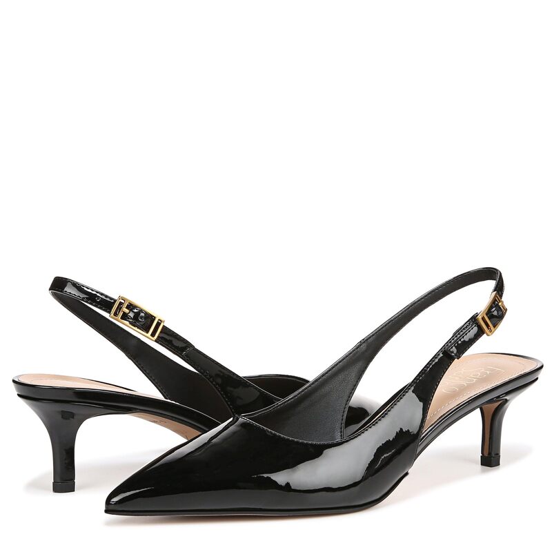 フランコサルト レディース シューズ ヒール Franco Sarto Kate Black Patent Faux Leather ブラック