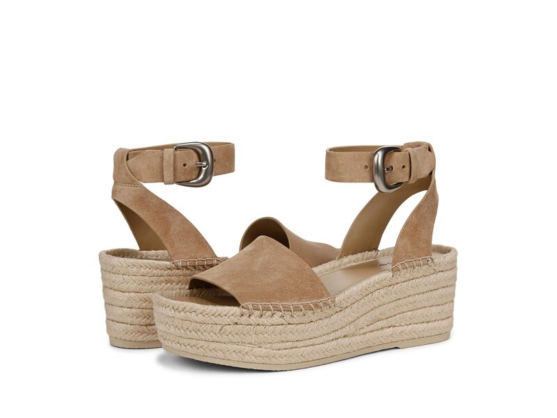 ヴィンス レディース シューズ 踵 プラットホーム サンダル Vince Belisa Platform Espadrille Sandals Dune Tan Leather タン