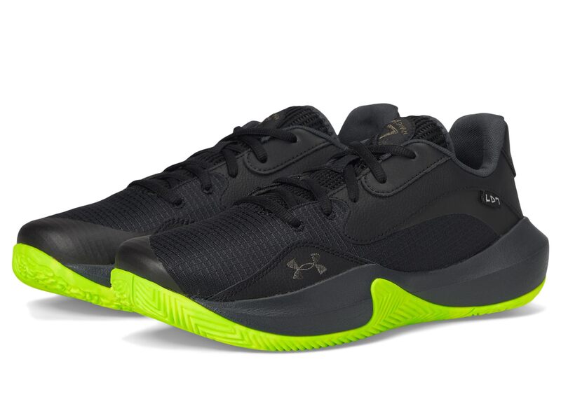 アンダーアーマー メンズ シューズ スニーカー 落ちこむ Under Armour Lockdown 7 Low Black/Black/Metallic Black 黒いこと