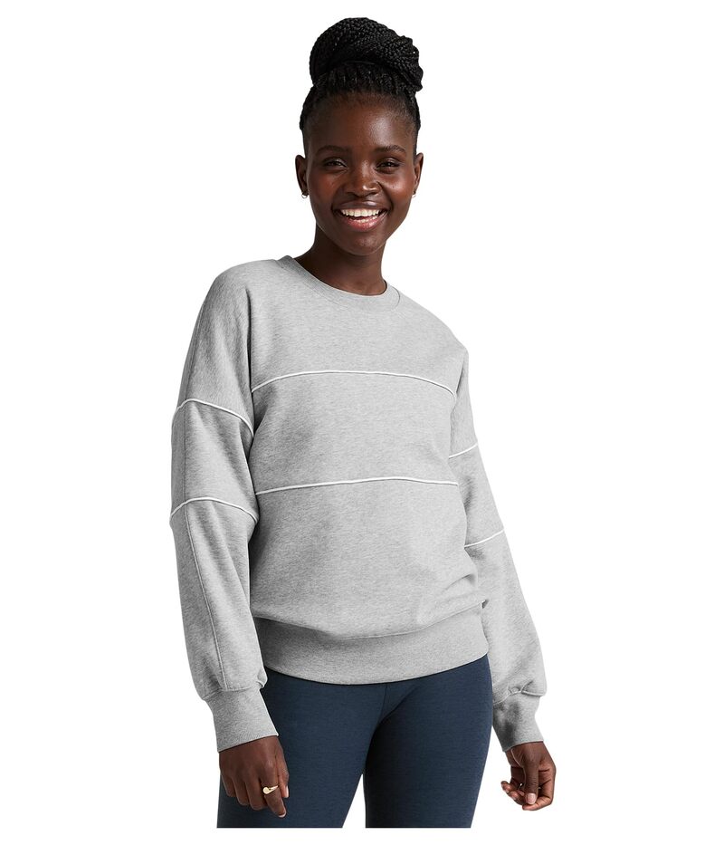 ビヨンドヨガ レディース アウター パーカー・スウェット プルオーバー フリース Beyond Yoga Luxefleece Piper Oversized Sweatshirt Light Heather Gray 薄墨色