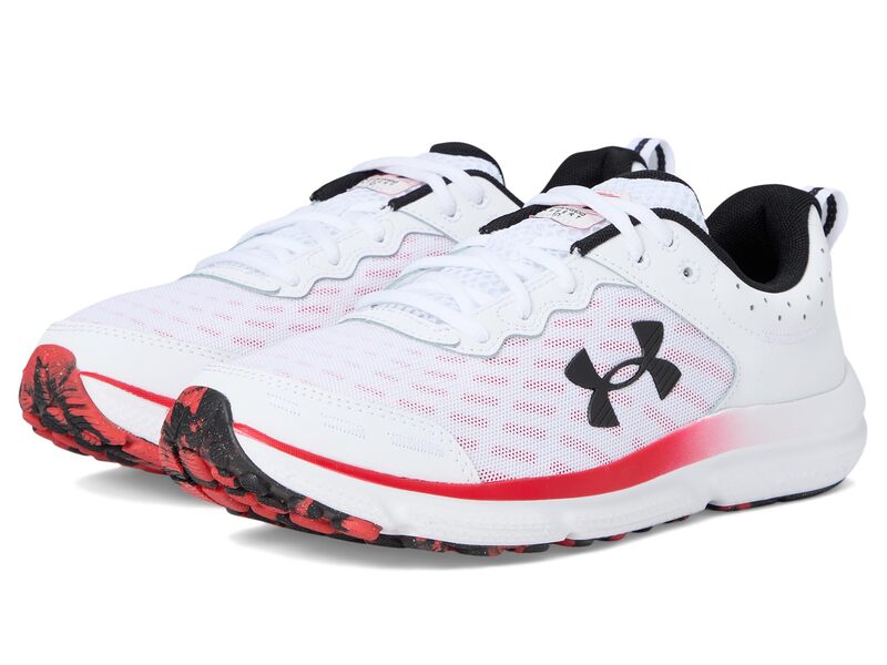 アンダーアーマー メンズ シューズ スニーカー Under Armour Charged Assert 10 White/Racered/Black ホワイト