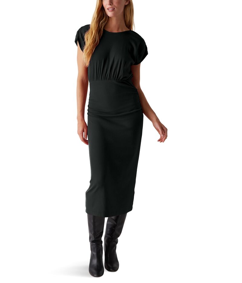 マイケルスターズ レディース トップス ワンピース ミディ エンパイア Michael Stars Pippa Gathered Empire Midi Dress Black ブラック