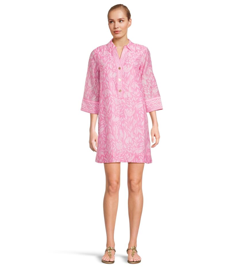 リリーピュリッツァー レディース トップス ワンピース Lilly Pulitzer Daphnie Tunic Dress Rousseau Pink Tulip To Tango Engineered Woven Dress ピンク