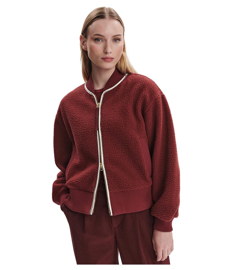 バーレイ レディース アウター コート フリース ジャケット Varley Hansley Fleece Jacket New Maroon マルーン