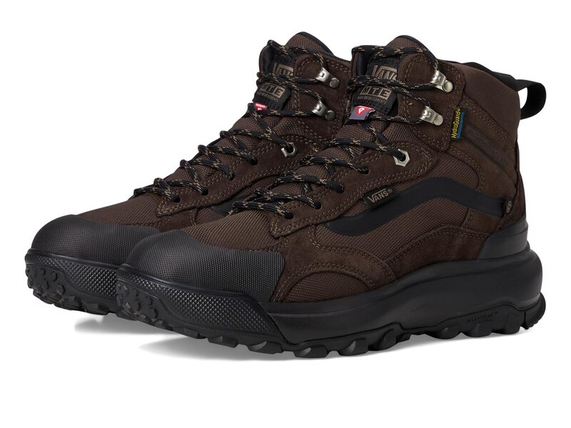 バンズ メンズ シューズ ブーツ・レインブーツ Vans Mte Crestline Waterproof Insulated Brown/Black ブラック