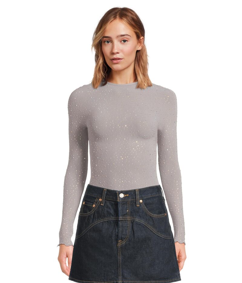 フリーピープル レディース トップス シャツ Free People Night Sky Long Sleeve Silver Lining シルバー|ReVida 店