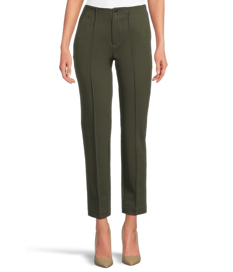 リヴァプール 天使の都市 レディース ボトムス 心地好いズボン下 Liverpoolos Angeles Mid-Rise Double Button Trouser Olive Branch オリーブ パンツ-ボトムス-レディースファッション