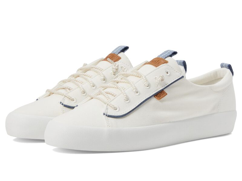 ケッズ レディース シューズ スニーカー Keds Kickback Canvaslip Onautical White/Navy 白いこと