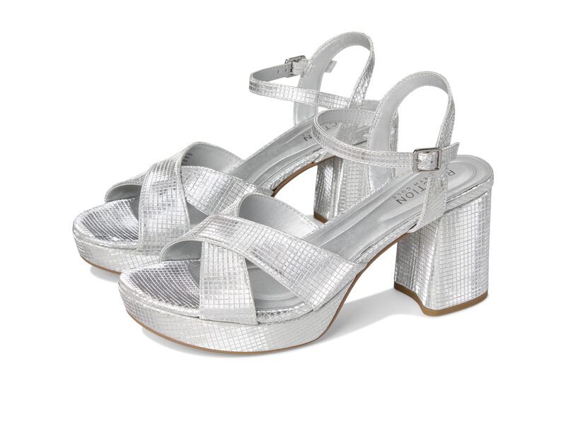 ケネスコール レディース シューズ ヒール プラットフォーム Kenneth Cole Reaction Reeva Platform Silver Grid Metallic シルバー