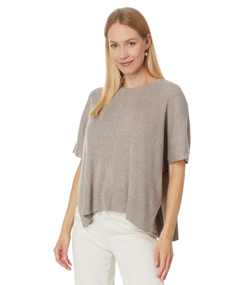 スプレンディット レディース アウター ニット・セーター Splendid Georgie Rib Short Sleeve Sweater Tawny|ReVida 店