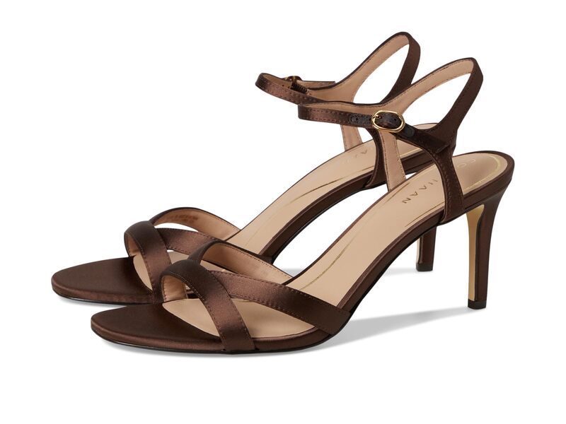 コールハーン レディース シューズ ヒール サンダル Cole Haan Constantina Sandals Dark Chocolate Satin チョコレート|ReVida 店