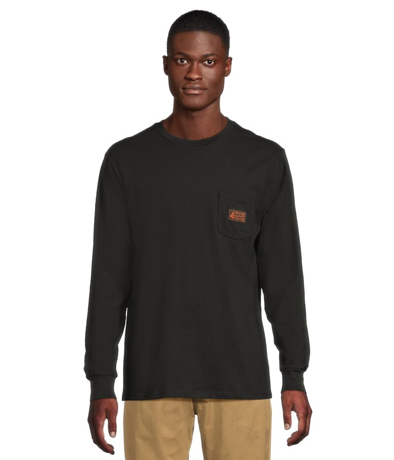 ボルコム メンズ トップス シャツ Volcom Workwear Certifico Long Sleeve Tee Black ブラック