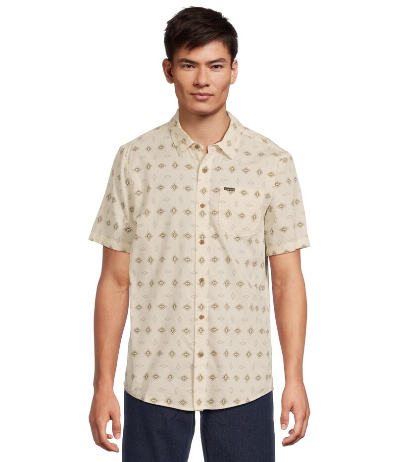 ボルコム メンズ トップス プルオーバー Volcom Trusted Short Sleeve Woven White Print 白いこと