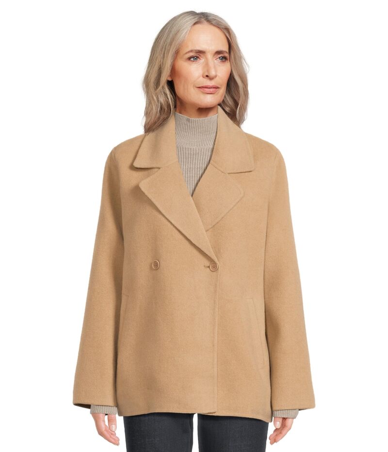 エイリーンフィッシャー レディース アウター コート ウール Eileen Fisher Doubleface Wool Cloud Trench Coat Biscuit