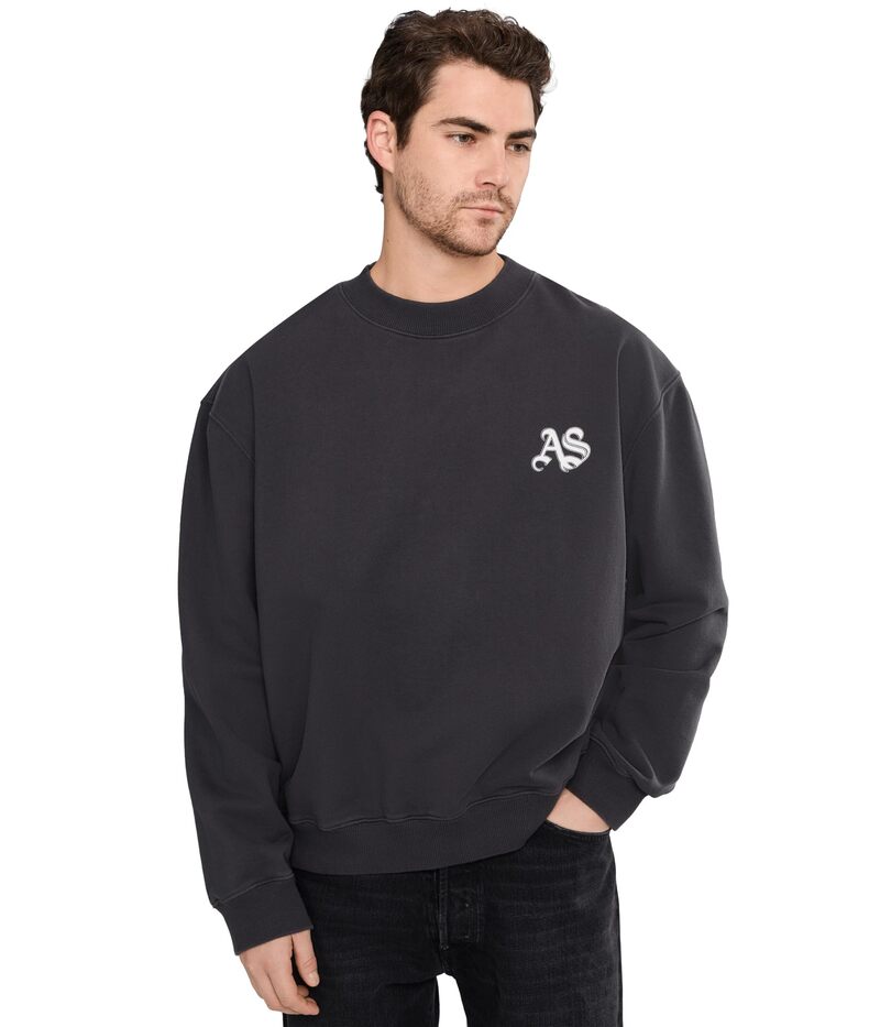 オールセインツ メンズ アウター ニット・セーター AllSaints Icon Crewashed Black ブラック