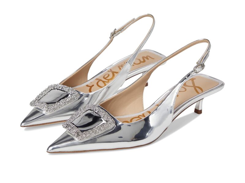 サムエデルマン レディース シューズ 踵 Sam Edelman Kammie Soft Silver しろがね色