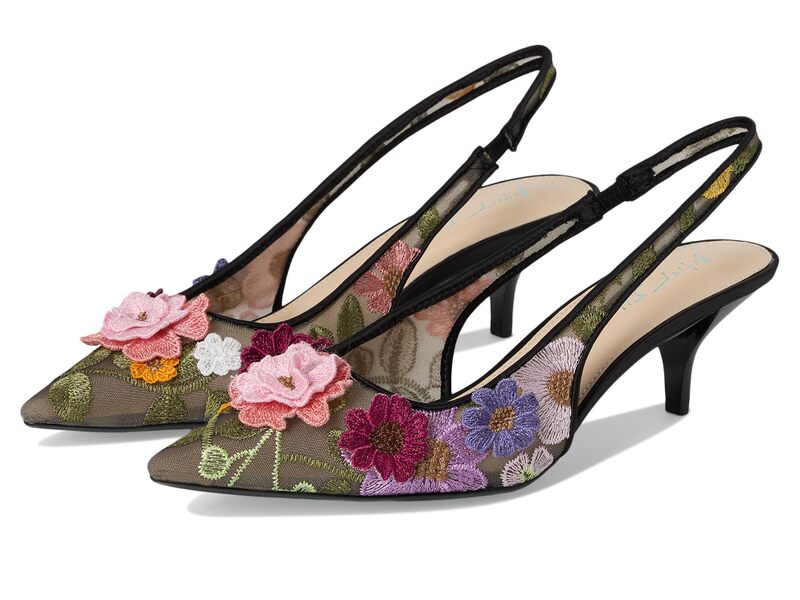 ブルーバイベトシージョンソン レディース シューズ 踵 Blue by Betsey Johnson Dian Black Floral 黒いこと