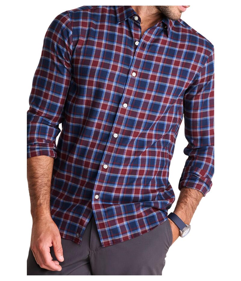 ヴァインヤードヴァインズ メンズ トップス シャツ Vineyard Vines Jethro Plaid Tech Twill Shirt Crimson クリムゾン