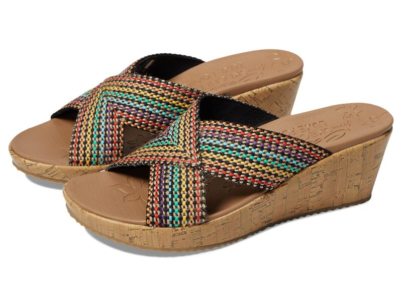 スケッチャーズ レディース シューズ 踵 SKECHERS Beverlee - Delighted Multi マルチ色つや