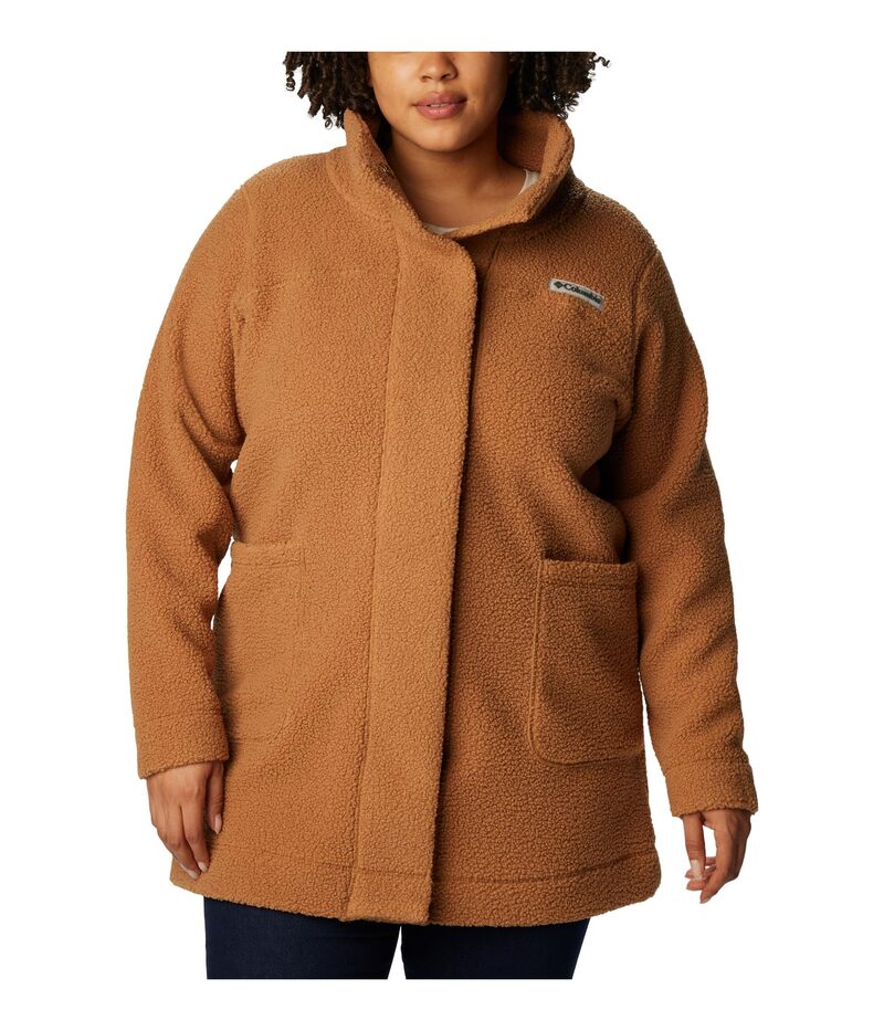 コロンビア レディース アウター 厚地の外套 つけ加える大きさ 上衣 Columbia Plusize Panorama Long Jacket Camel Brown 赤銅色