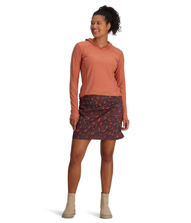 ロイヤルロビンズ レディース 下つ方スコート 刷り上げる Royal Robbins Discovery III Printed Skort Blue Teal Wilder Print 青み