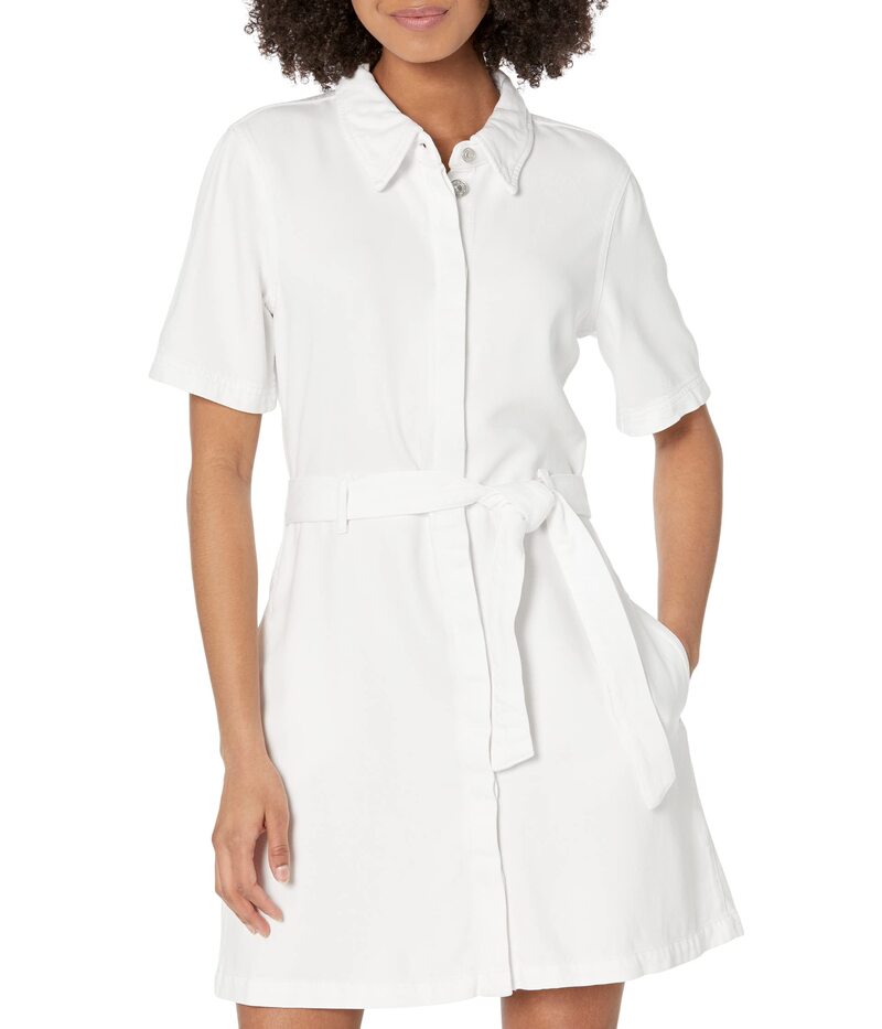 セブンフォーオールマンカインド レディース トップス ワンピース シャツ 7 For All Mankind Belted Shirtdress Brilliant White ホワイト
