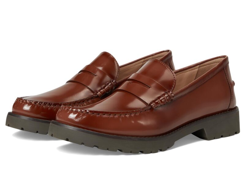 コールハーン レディース シューズ スリッポン・ローファー Cole Haan Treena Lug Loafers Dark Cuoio Box Leather